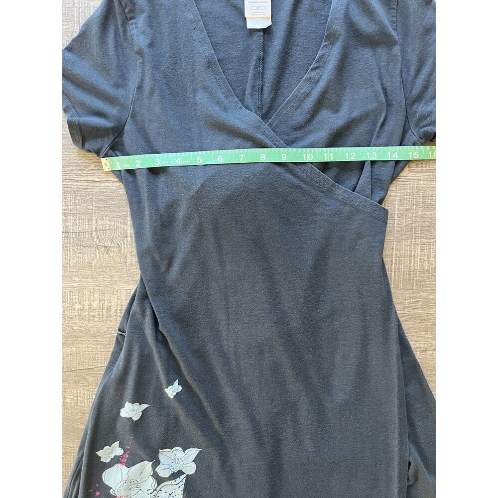THE NORTH FACE Womens Kayla Wrap Dress Navy Blue Floral AHYY Short Sleeve Small - Picture 9 of 10
